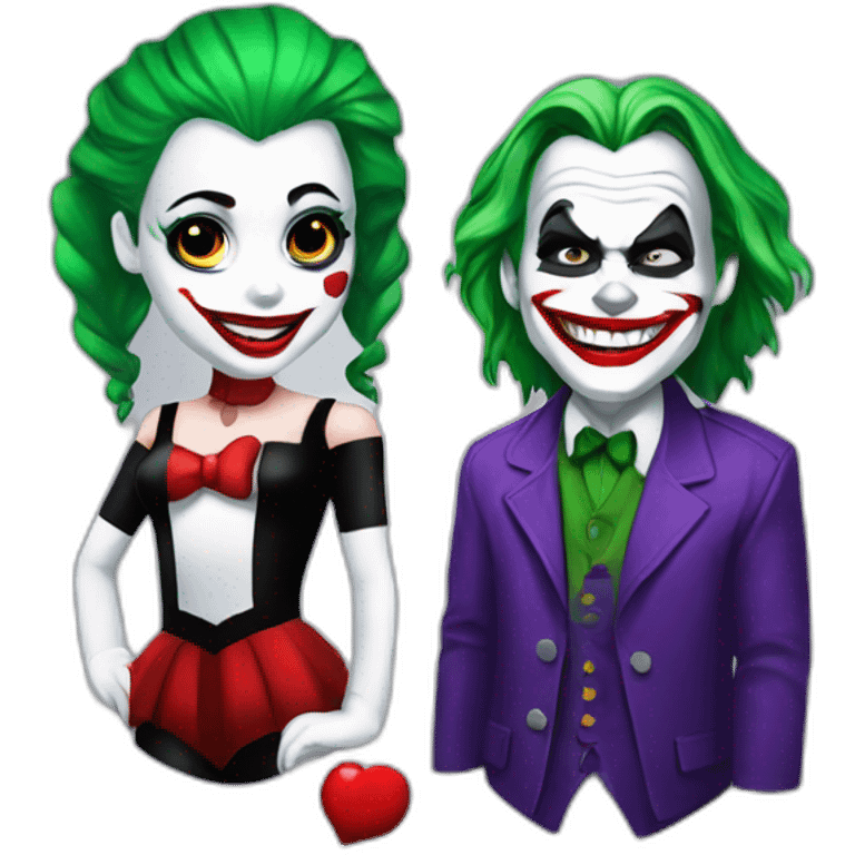 The joker and harley quinn emoji