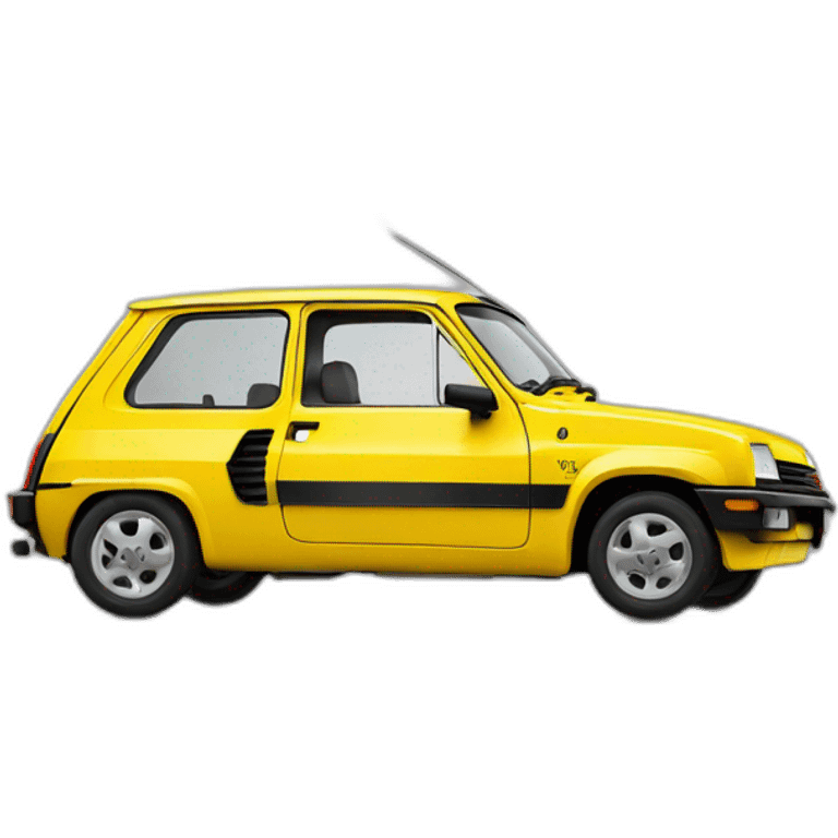 Renault 5 yellow emoji