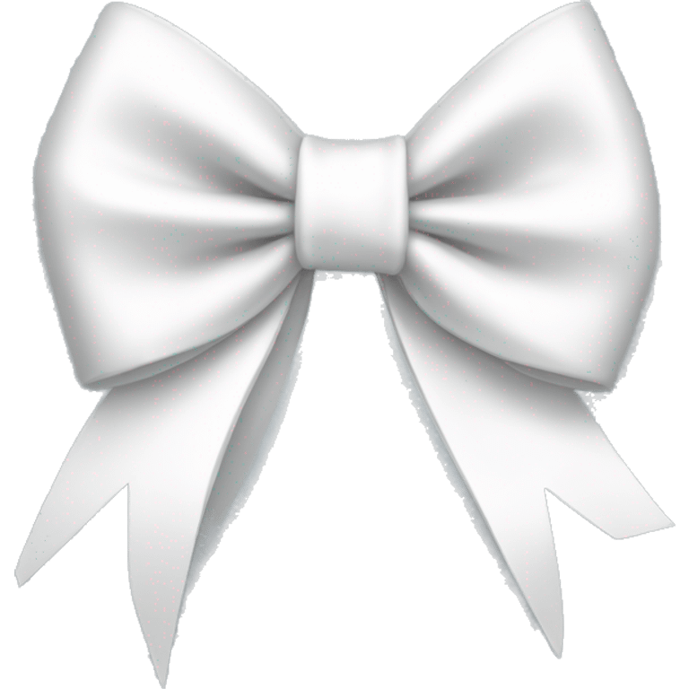 really pretty white ribbon bow emoji