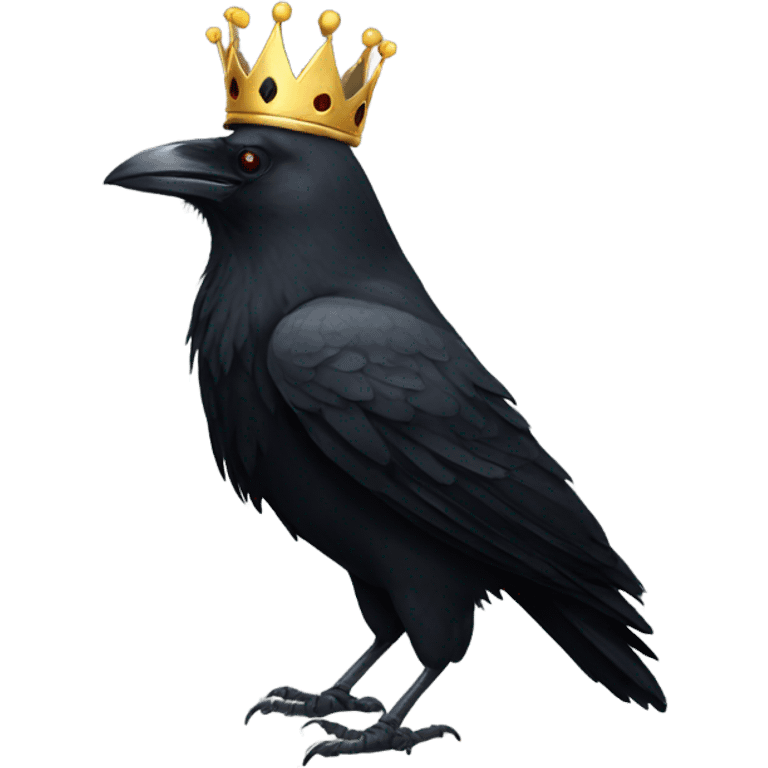 Crow crown emoji