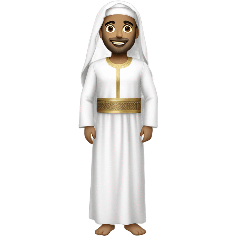 arabic traditional dress white color  emoji