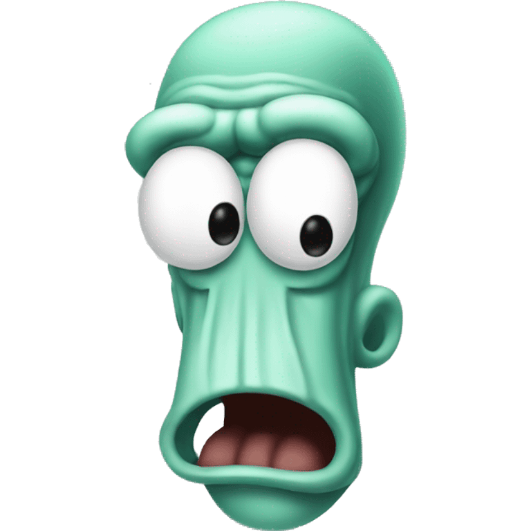 squidward with a very very big nose emoji