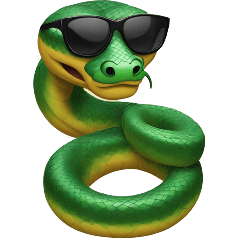 snake with sunglasses  emoji