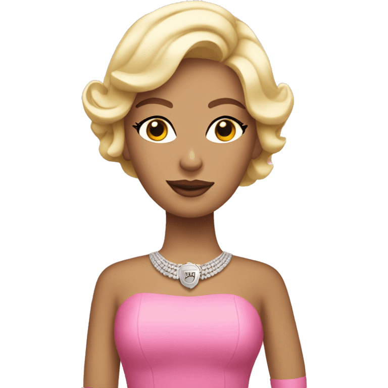 Blonde woman in pink rolls royce emoji