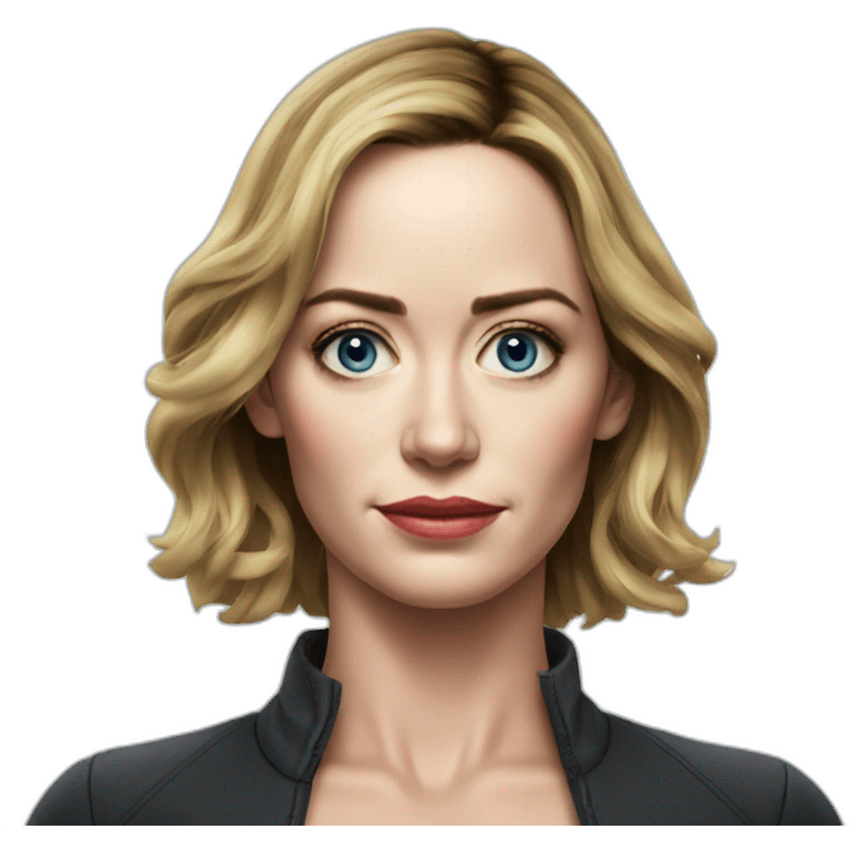 Emily Blunt serious slim emoji