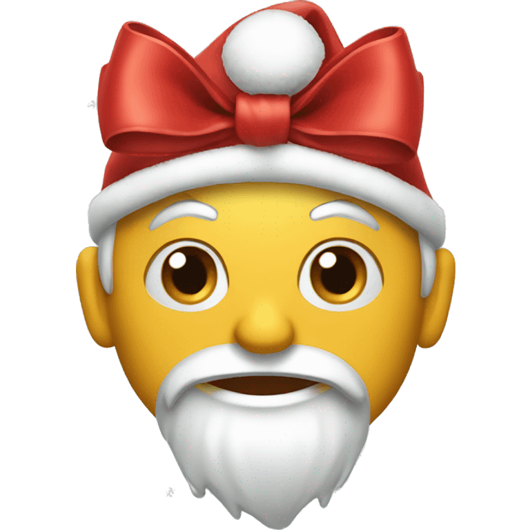 Bow in Christmas spirit emoji