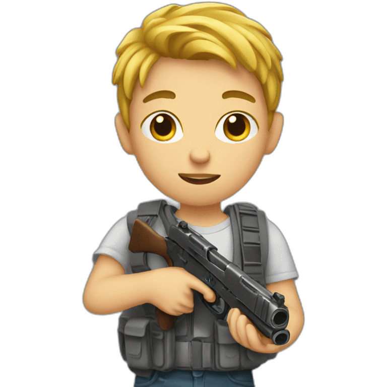 Boy with gun emoji