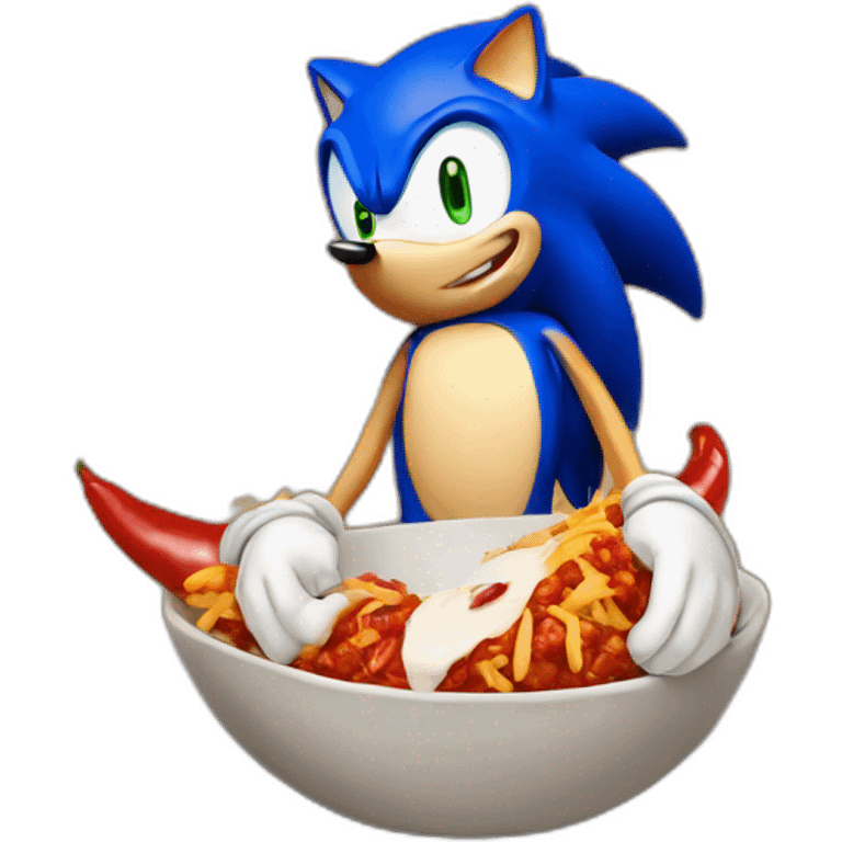 Sonic eat à chilli-dog emoji