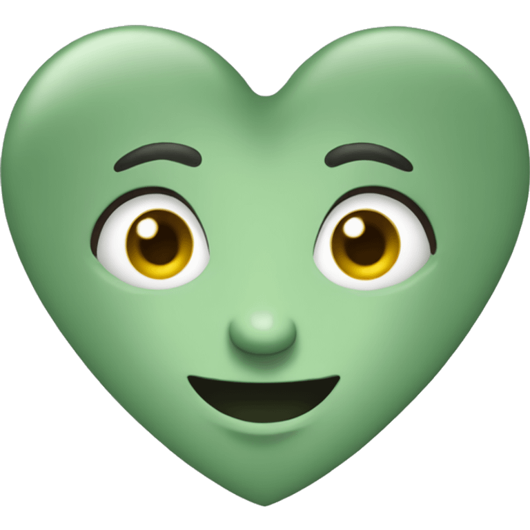 Sage green heart emoji