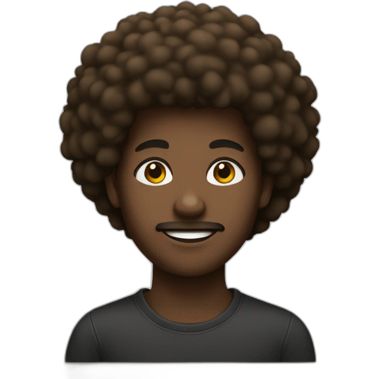 Afro black emoji