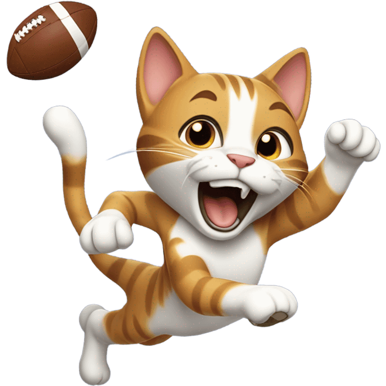 touchdown football cat emoji