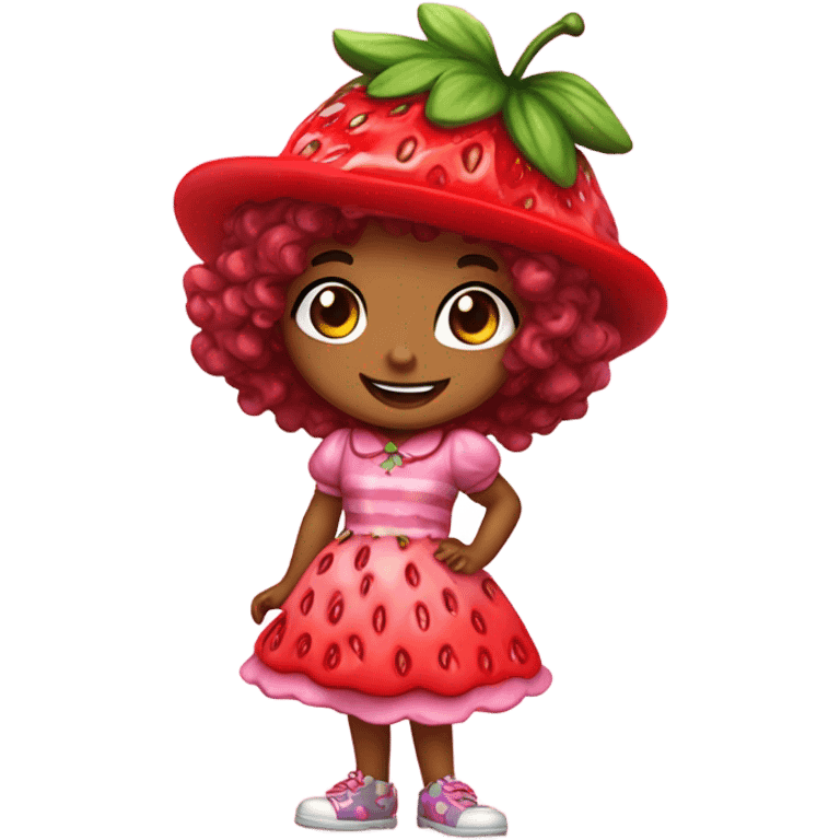 strawberry shortcake girl emoji