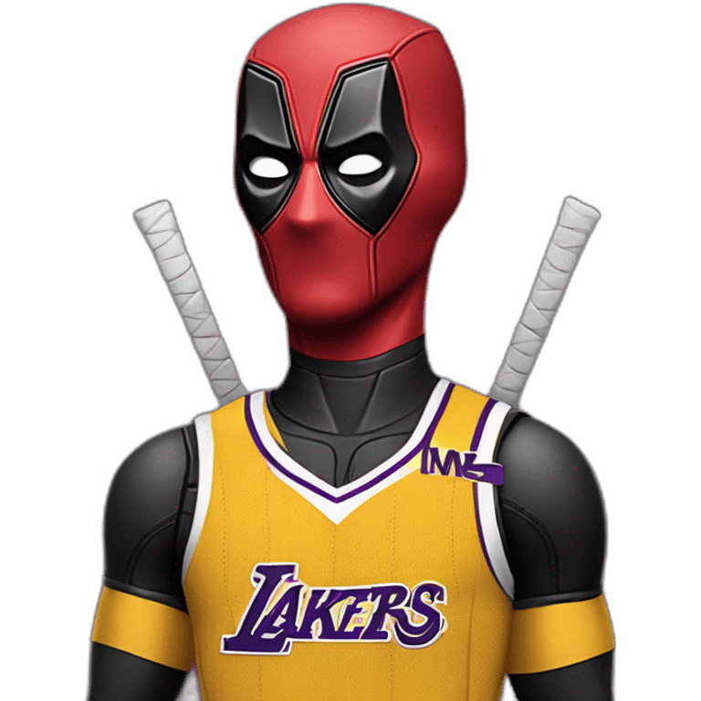 deadpool with yellow lakers jersey emoji