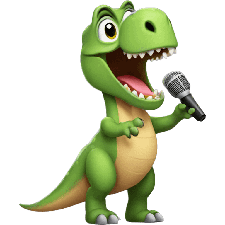 Dinosaur singing  emoji