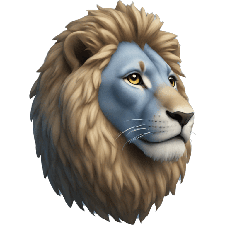 Lion bleu emoji