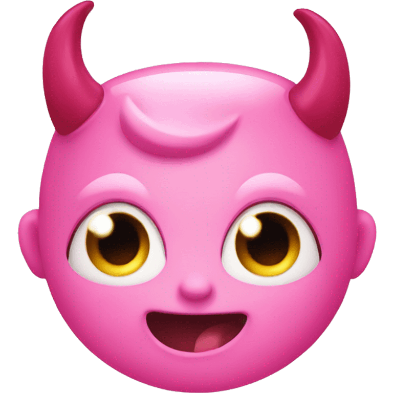 Cute pink devil emoji