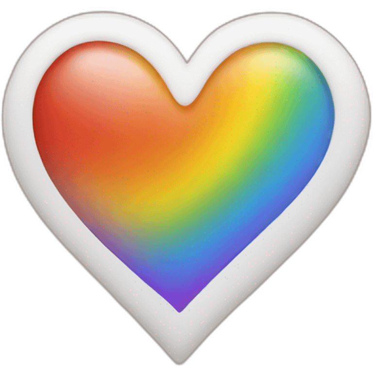 big heart rainbow emoji