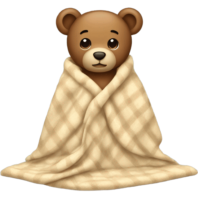 Teddy bear wearing a blanket emoji