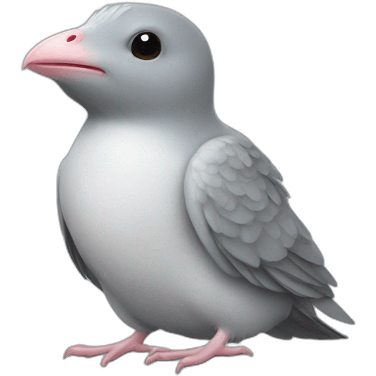 Un rat sur un pigeon emoji