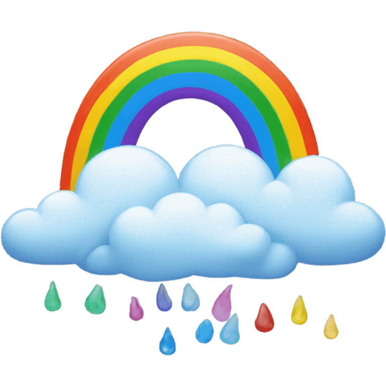 Rainbow with clouds  emoji