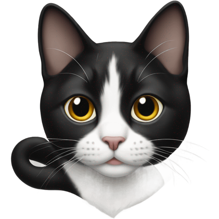 Tuxedo cat in boot emoji