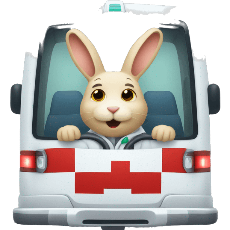 lapin dans une ambulance emoji