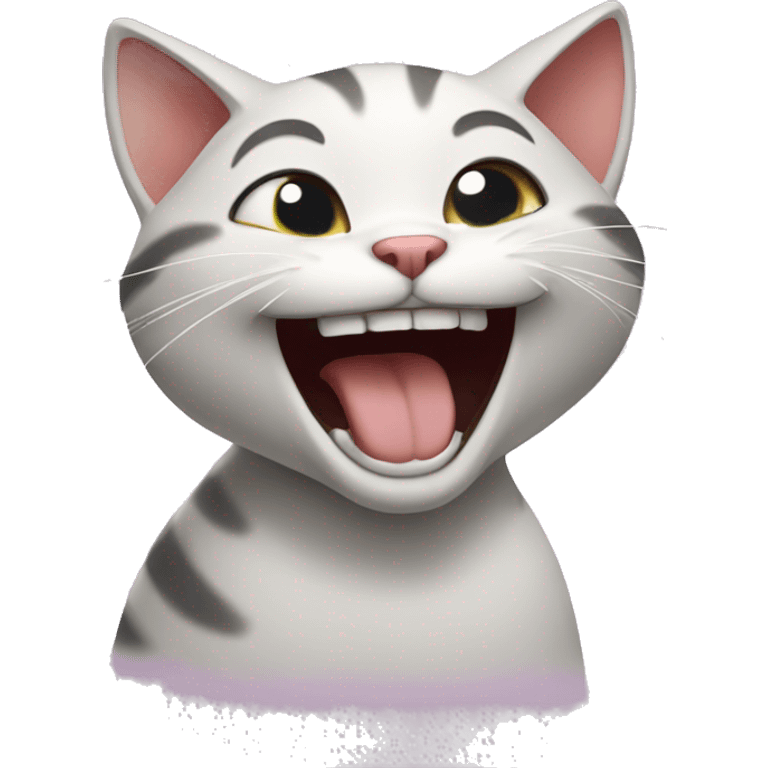 Funny cat laughing emoji