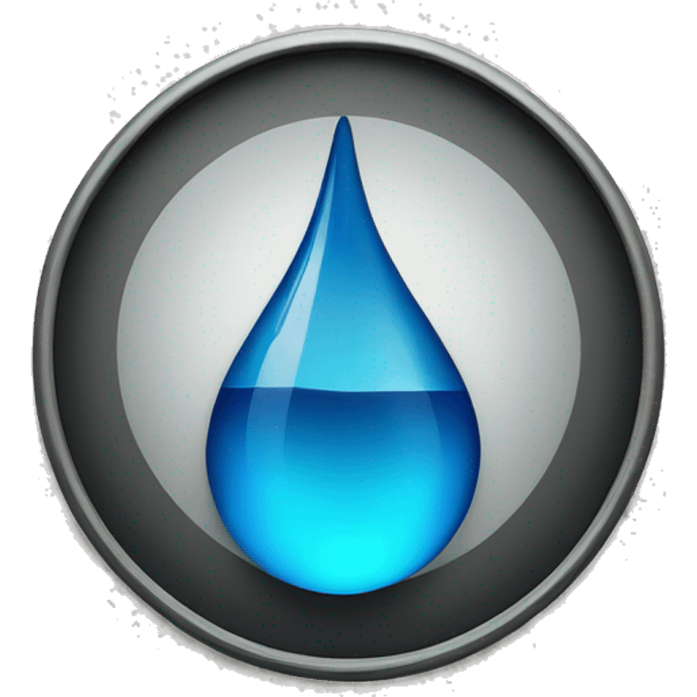 blue water droplet inside prohibition sign emoji