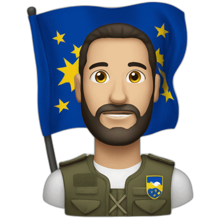 man with kosovo flag emoji