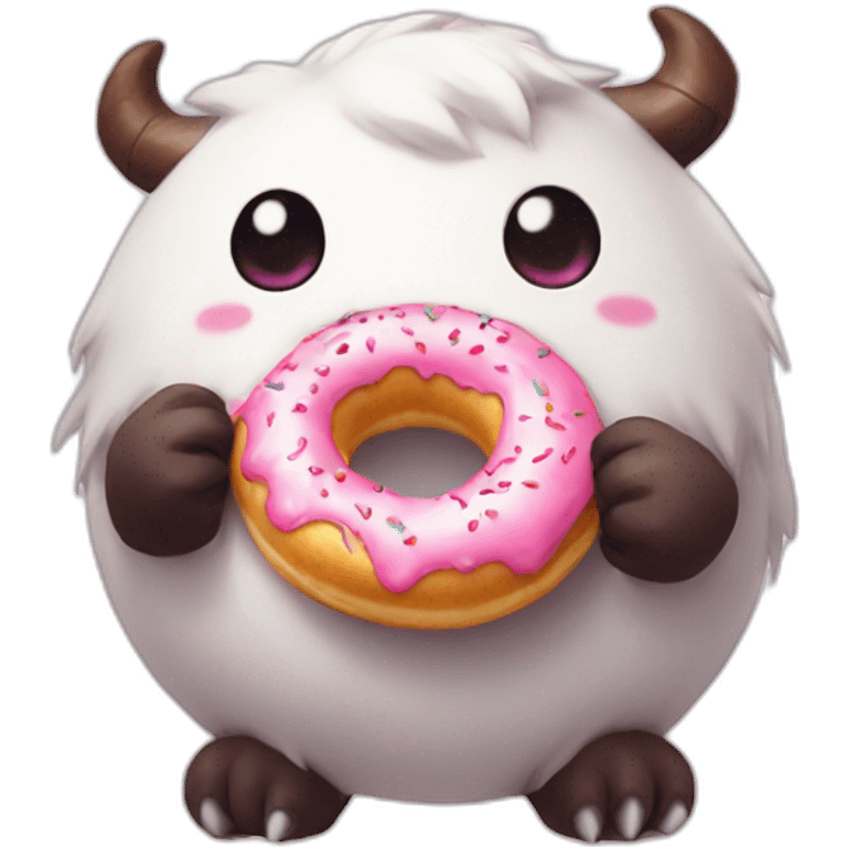 poro from lol eating donut emoji