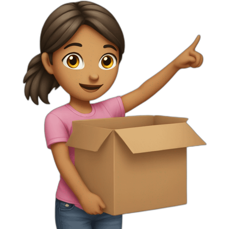 girl-pointing-to-a-box-to-her-right emoji