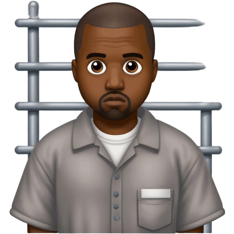 kanye west as a prison inmate emoji