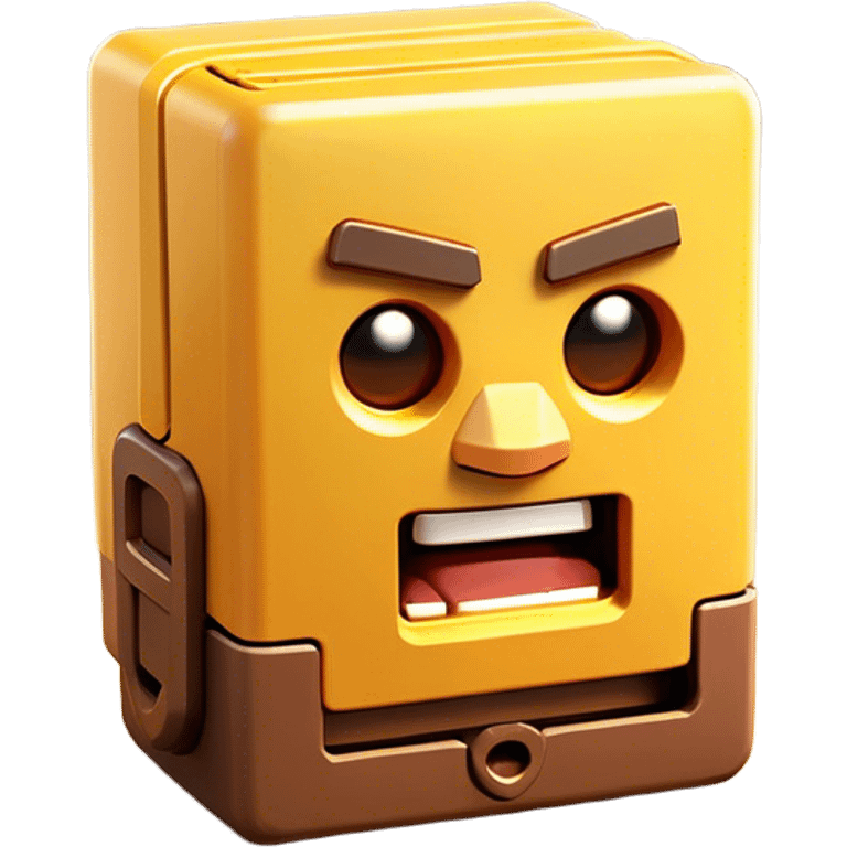 Clash of Clans aesthetic: Cinematic Playful Classic Game Cartridge Portrait Emoji, rendered in a 3D vector-style similar to standard emojis with minimal shading and bold, simplified shapes. A compact, distinct form with signature details, softly glowing with a nostalgic gaming charm. Simplified yet unmistakably iconic, highly detailed and consistent, glowing with a soft radiance and high shine. Stylized with a touch of retro gaming magic and a soft glowing outline, capturing the essence of a beloved gaming relic with a friendly, playful manner! emoji