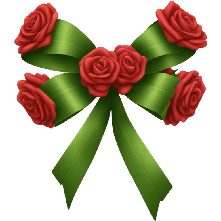 bow with red roses emoji