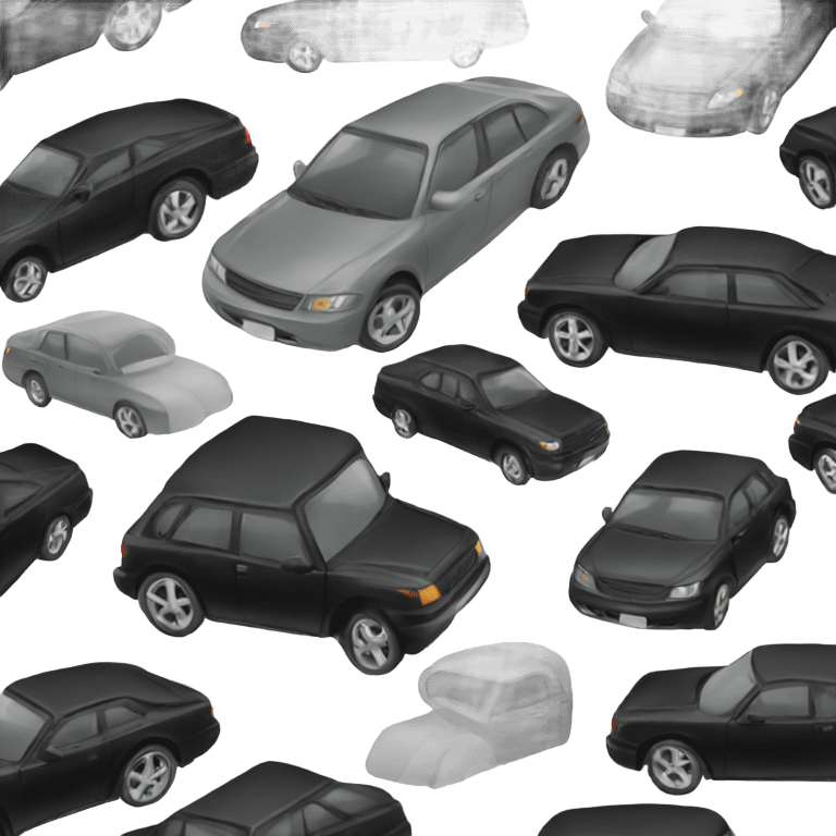 Black and white car emoji