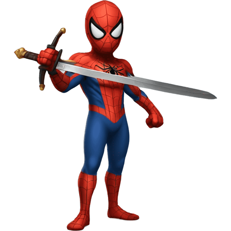 King Spider-man with a sword emoji