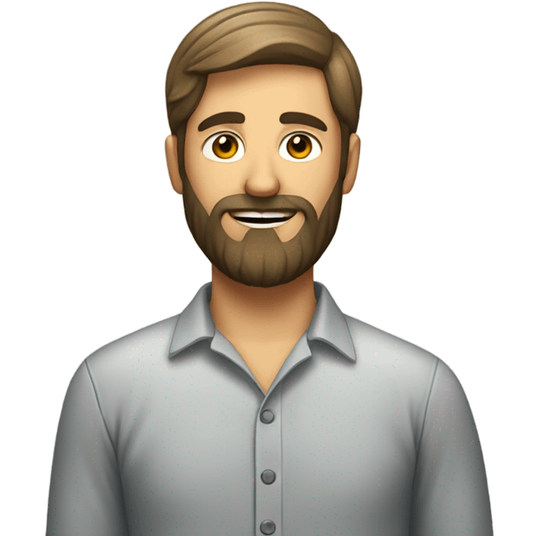 bearded man in indoor setting emoji