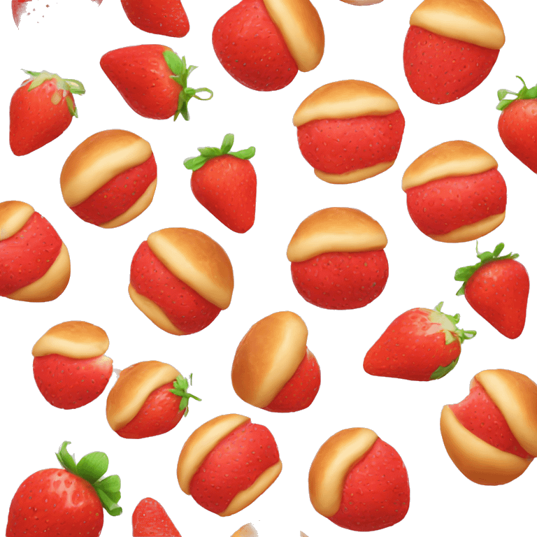 Strawberry flavored buns emoji