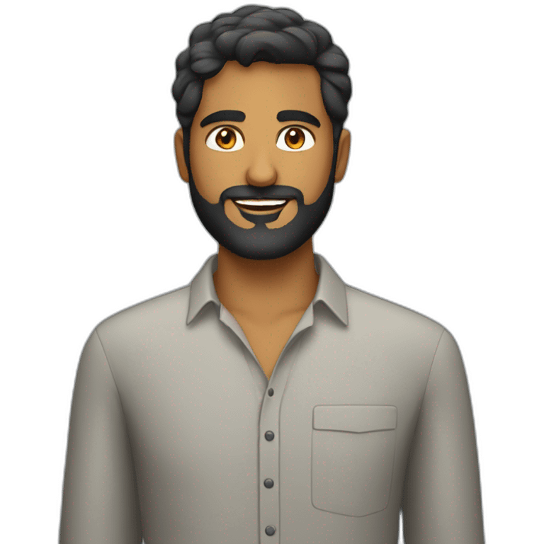 sri lankan handsome and smart guy with a beard emoji