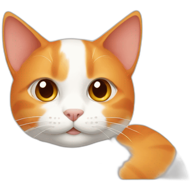 Orange and white cat emoji