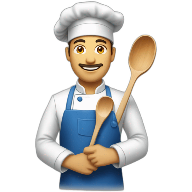 Cuisinier qui lève les main emoji