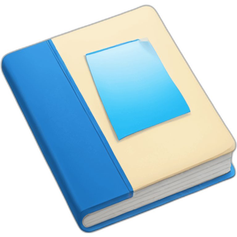 blue notebook emoji