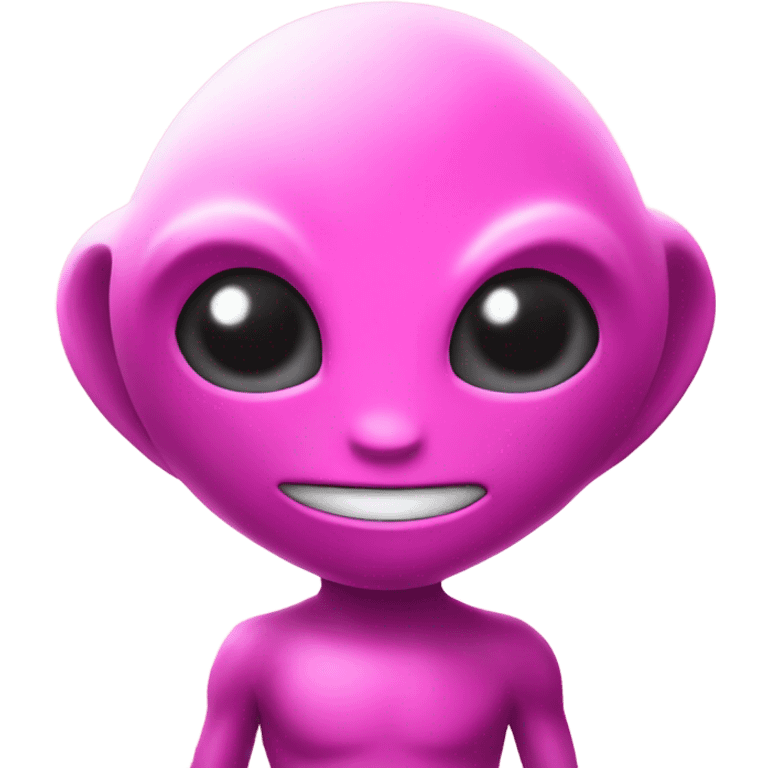 Pink alien with sparkles emoji