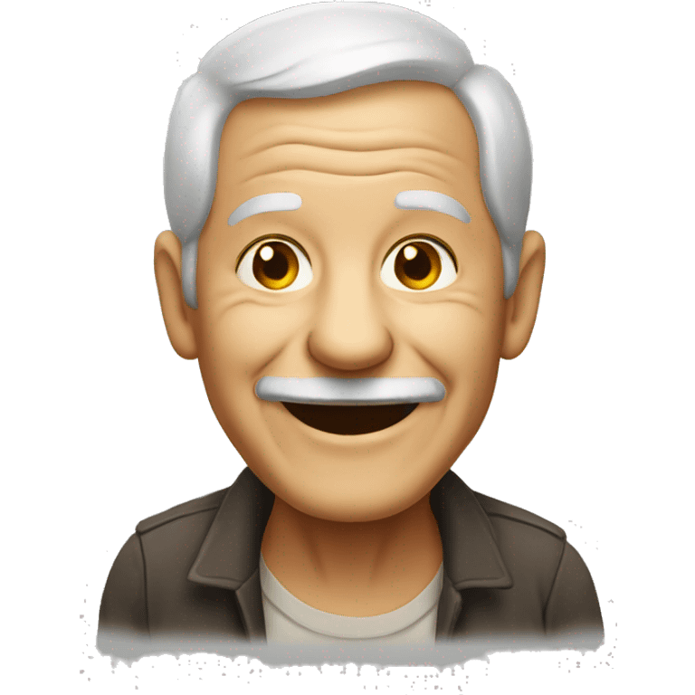 smiling old man portrait emoji