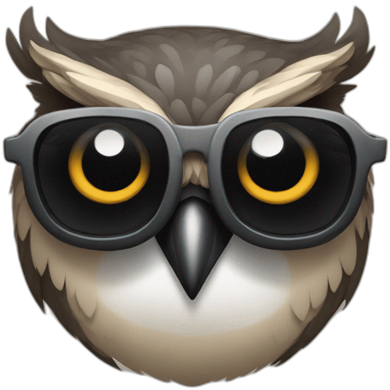 Owl with black shades emoji