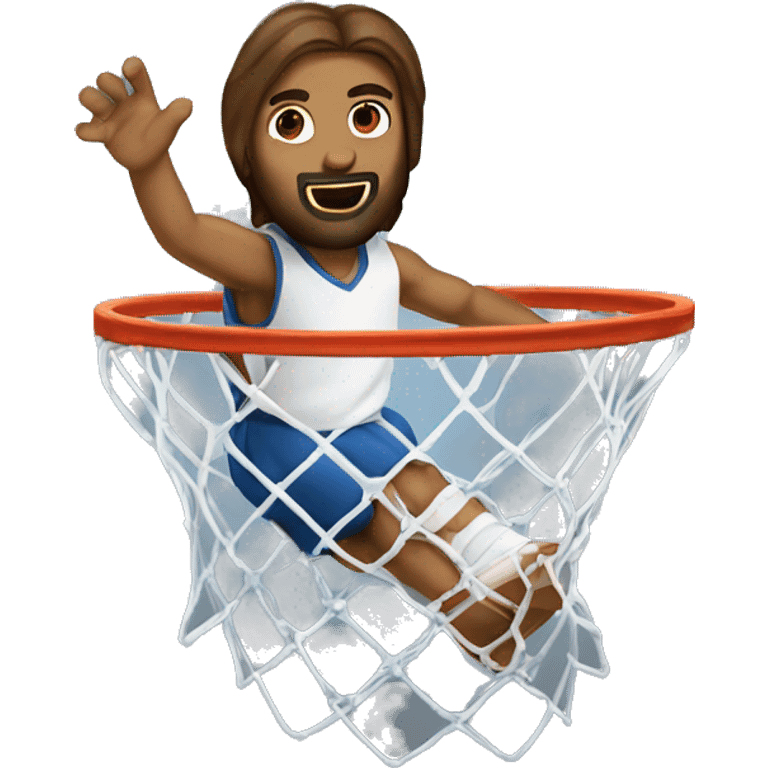 Jesus Christ dunking emoji