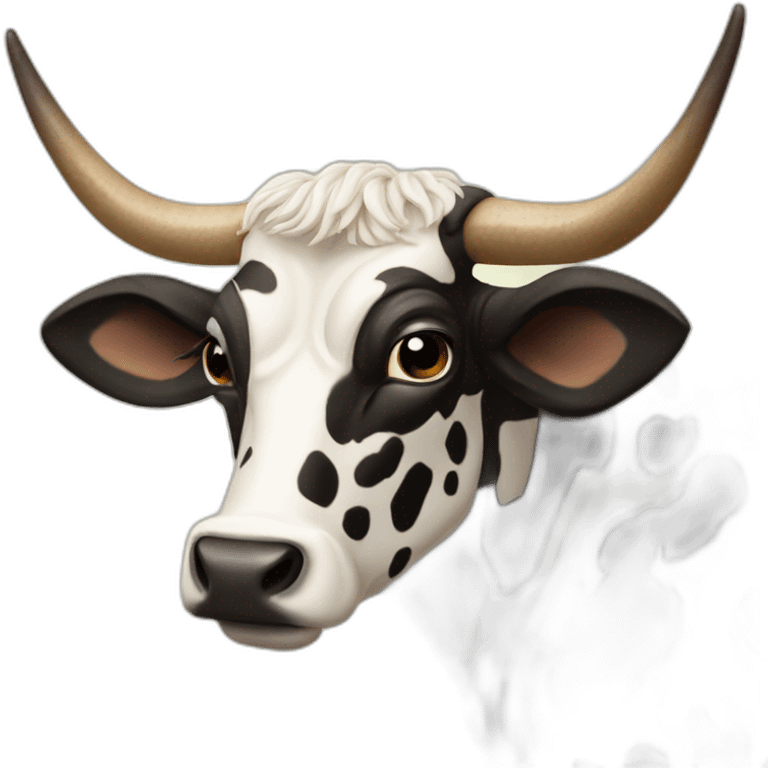 SPOTTED LONGHORN COW emoji