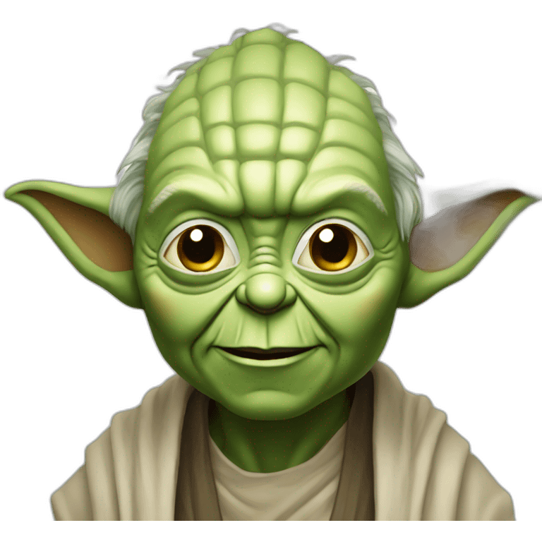 master yoda with big smile emoji