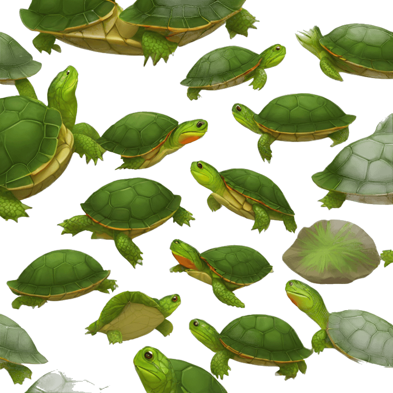 Red-eared slider turtle emoji