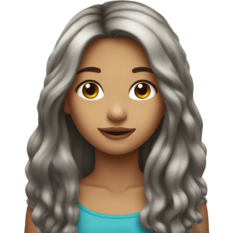 Long hair Beautiful girl emoji